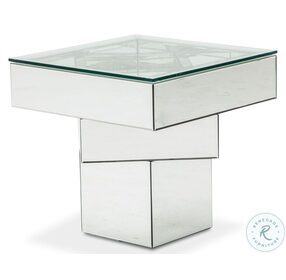 Montreal Silver Glass Top 23" End Table