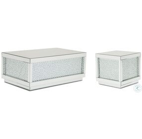 Montreal Silver Rectangular Mirrored Occasional Table Set