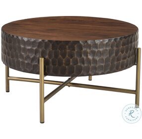 Vallarta Two Toned Carved Mango Wood Coffee Table