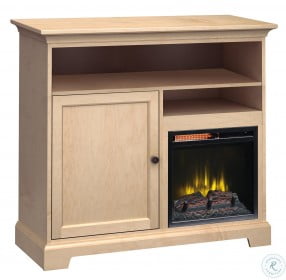 Home Storage Solutions 3 Shelf Beige Right Fireplace 46" Tall TV Stand
