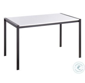Fuji Black Metal And White Wood Dinette Table