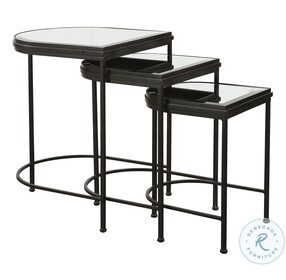 India Black Accent Nesting Tables Set Of 3