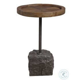 Horton neutral and Aged Iron Accent Table