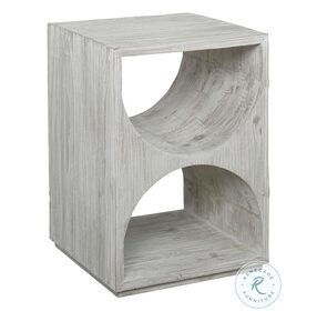 Hans Distressed Ivory Side Table