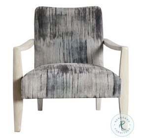 Watercolor Natural Off White Chenille Accent Chair