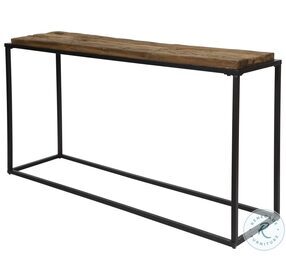 Holston Satin Black and neutral Console Table