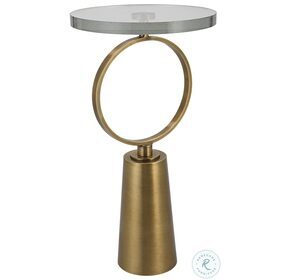 Ringlet Antique Brass Accent Table