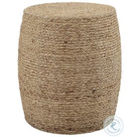 Resort Natural Straw Accent Stool
