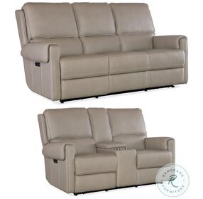 Somers Dark Taupe Power Reclining Living Room Set with Power Headrest