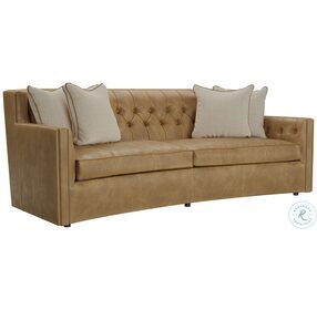 Candace Beige Leather Sofa