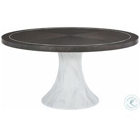 Decorage Cerused Mink And Marbled White Round Dining Table