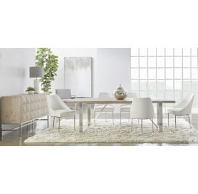 Gage Traditions Natural Gray Extendable Rectangular Dining Room Set with Parissa Dining Chair