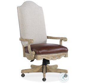 Castella Mid Tone Brown Tilt Swivel Chair