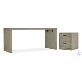 Linville Falls Soft Smoked Gray 60" Home Office Set