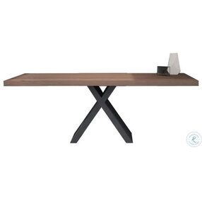 Gian Brown And Black 79" Dining Table