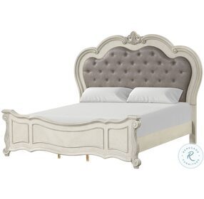 Bianello Vintage Ivory King Panel Bed