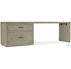 Linville Falls Soft Smoked Gray 96" Desk with Lateral File Cabinet