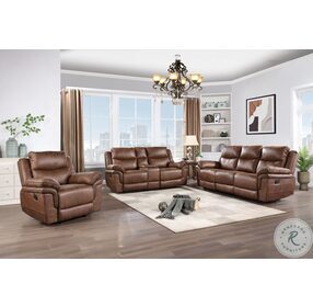 Ryland Brown Dual Reclining Living Room Set