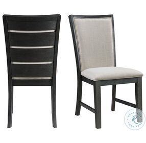 Jasper Gray And Black Slat Back Side Chair Set Of 2