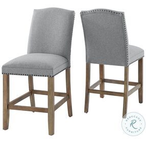 Grayson Ash Gray And Driftwood Counter Height Stool Set Of 2