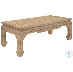 Guinevere Woven Rattan Ming Style Coffee Table