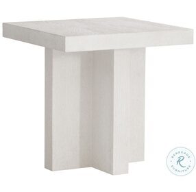 Blythe Sandblasted White Side Table