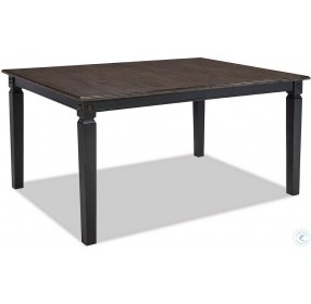 Glennwood Rubbed Black and Charcol Extendable Dining Table