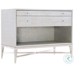 Saba Grey And Antique Silver Nightstand