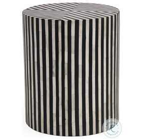 Chameau Black And White Side Table