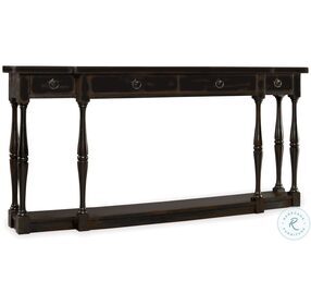 Sanctuary Ebony Four Drawer Thin Console Table