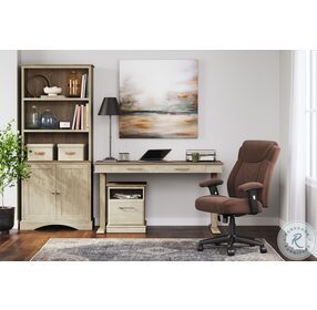 Elmferd Light Brown Adjustable Height Home Office Set