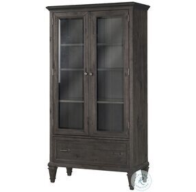 Sutton Place Weathered Charcoal Door Bookcase