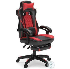 Lynxtyn Red And Black Home Swivel Office Desk Chair
