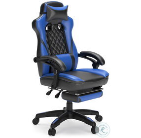Lynxtyn Blue And Black Home Swivel Office Desk Chair