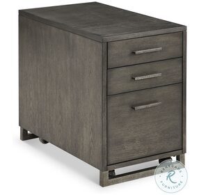 Fulton Smoke Anthracite And Pewter Mobile File Cabinet