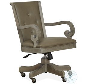 Tinley Park Dovetail Grey Swivel Chair