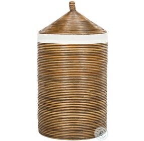 Wellington Brown Rattan Laundry Basket With Liner
