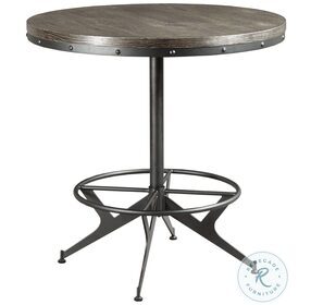 Hidden Treasures Brown And Black Round Bar Table