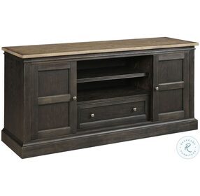 Hancock Vintage Natural And Rubbed Through Black 66" Entertainment Console