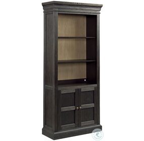 Hancock Rubbed Through Black And Rustic Pewter Bookcase