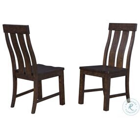 Henderson Muscavadi Brown Slat Back Side Chair Set of 2