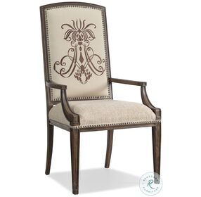 Rhapsody Rustic Walnut Insignia Arm Chair Set Of 2
