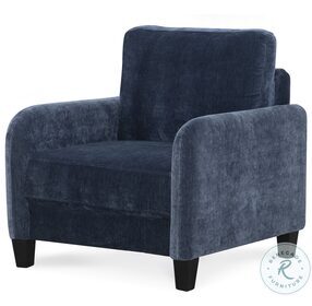 Everly Blue Velvet Chair