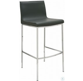 Colter Dark Grey Leather Counter Stool