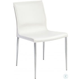 Colter White Leather Dining Chair