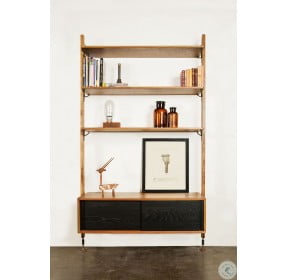 Theo Hard Fumed Wall Unit with Sliding Cabinet