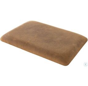 Umber Tan Leather Cushion Bench