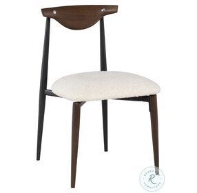 Vicuna Boucle Beige Smoked Dining Chair