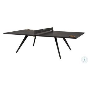 Ping Pong Ebonized And Black Gaming Table