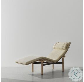Stilt Gema Pearl And Beige Lounge Chaise